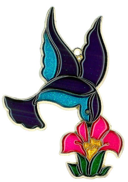 Hummingbird/Flower Suncatcher (Pack of 6)