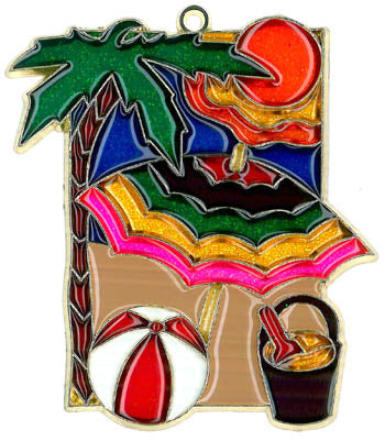 Beach Scene Suncatcher (Pack of 6)