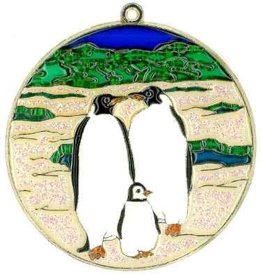 Penguins in a Circle Suncatcher (Pack of 6)