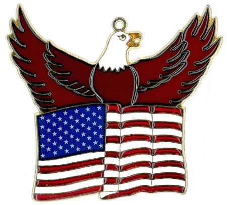 Eagle with Flag Suncatcher (Pack of 6)
