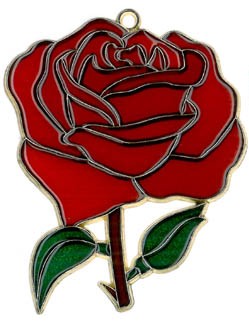 Rose 1 Suncatcher (Pack of 6)