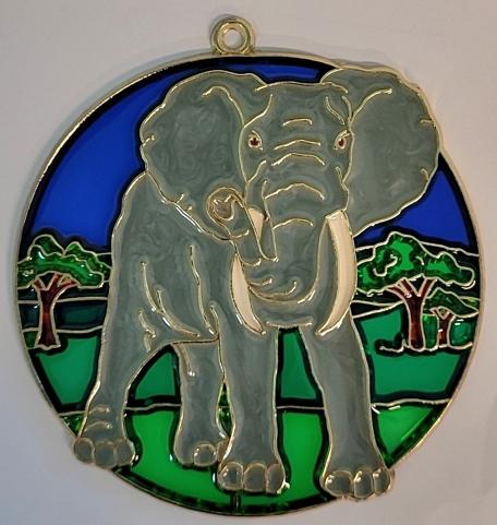 Elephant in Circle (Pack of 6)