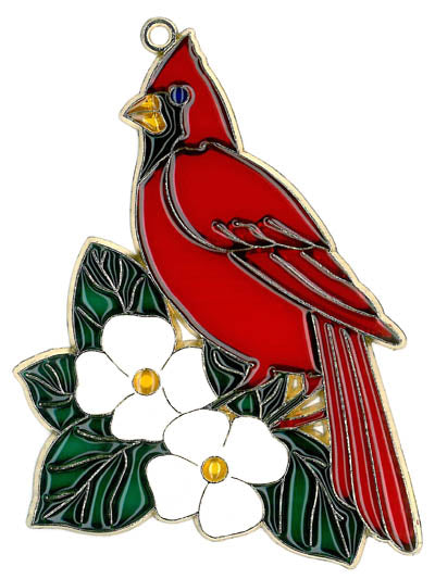 Cardinal on Dogwood Suncatcher (Pack of 6)
