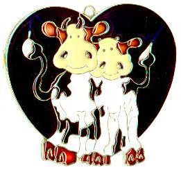 Cow/Heart Suncatcher (Pack of 6)
