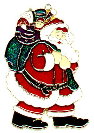 Santa with Sack Suncatcher (Pack of 6)