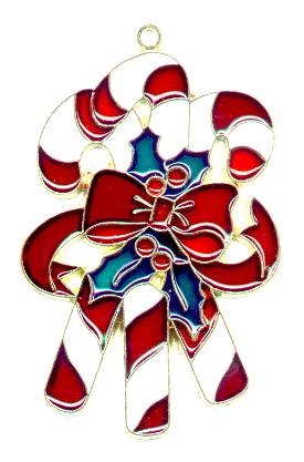 Candy Canes Suncatcher (Pack of 6)